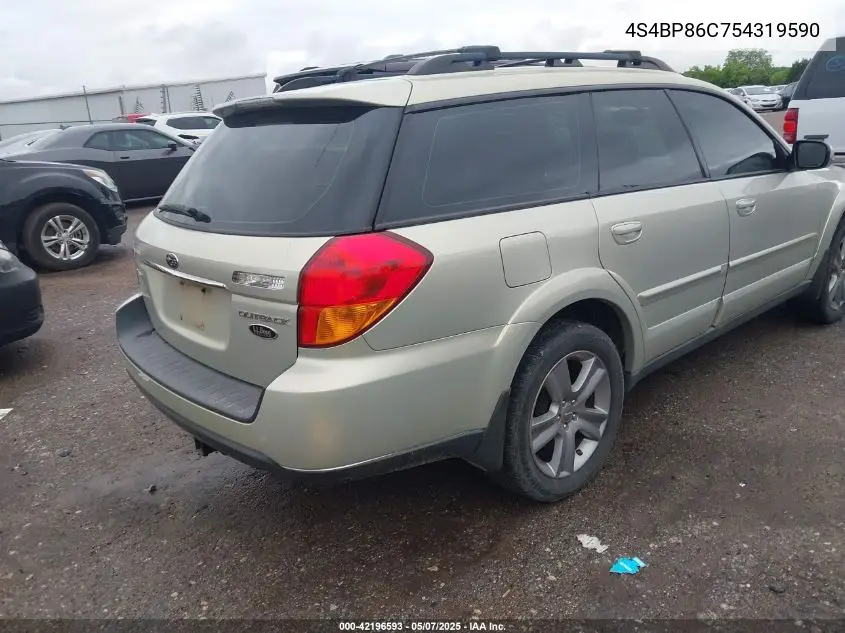 2005 Subaru Outback 3.0R L.l. Bean Edition VIN: 4S4BP86C754319590 Lot: 42196593
