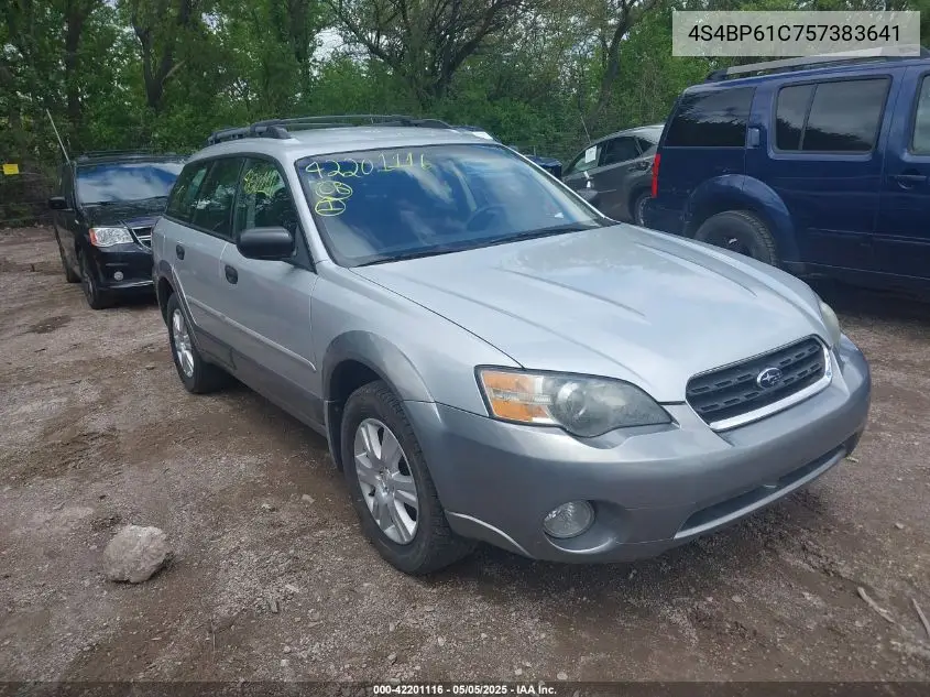 2005 Subaru Outback 2.5I VIN: 4S4BP61C757383641 Lot: 42201116