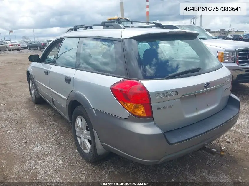 2005 Subaru Outback 2.5I VIN: 4S4BP61C757383641 Lot: 42201116