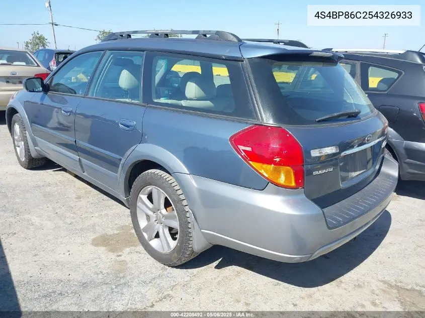 2005 Subaru Outback 3.0R L.l. Bean Edition VIN: 4S4BP86C254326933 Lot: 42208492