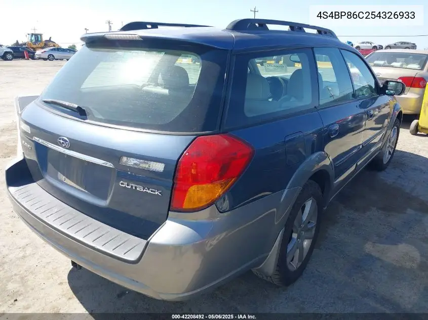 2005 Subaru Outback 3.0R L.l. Bean Edition VIN: 4S4BP86C254326933 Lot: 42208492
