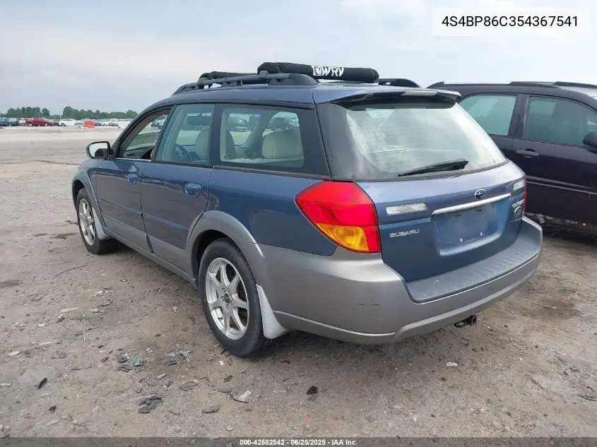 2005 Subaru Outback 3.0R L.l. Bean Edition VIN: 4S4BP86C354367541 Lot: 42582542