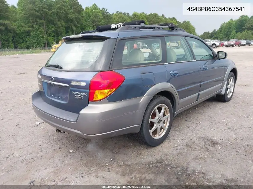 2005 Subaru Outback 3.0R L.l. Bean Edition VIN: 4S4BP86C354367541 Lot: 42582542