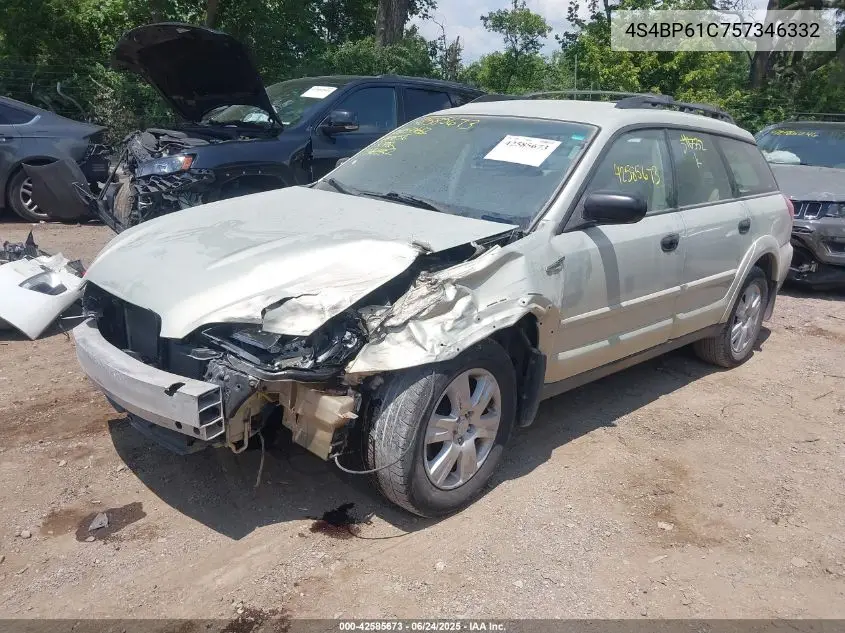 2005 Subaru Outback 2.5I VIN: 4S4BP61C757346332 Lot: 42585673