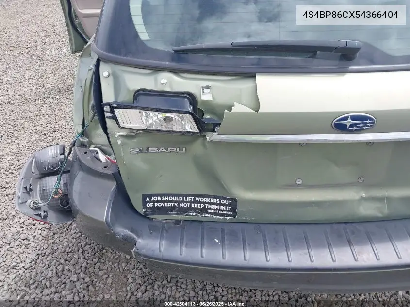 2005 Subaru Outback 3.0R L.l. Bean Edition VIN: 4S4BP86CX54366404 Lot: 42604113