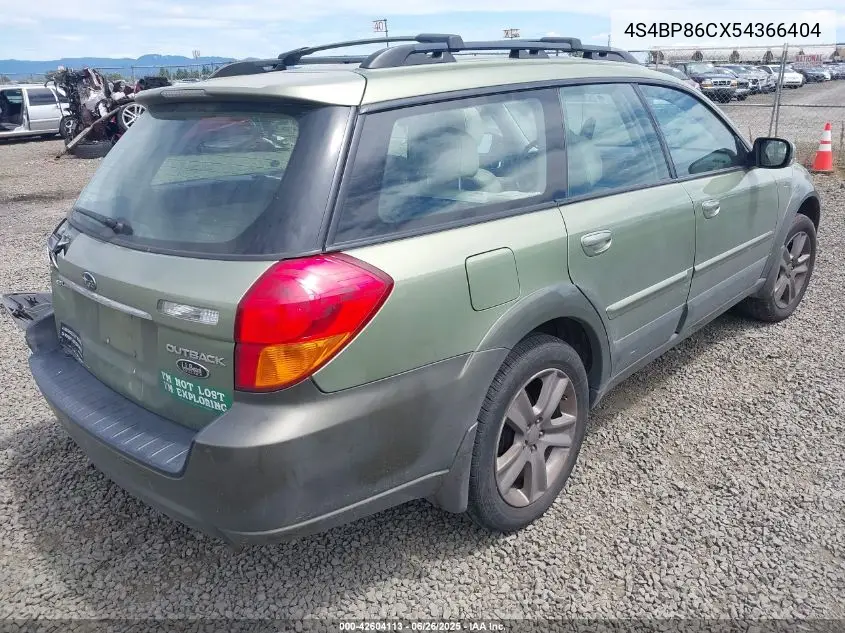 2005 Subaru Outback 3.0R L.l. Bean Edition VIN: 4S4BP86CX54366404 Lot: 42604113