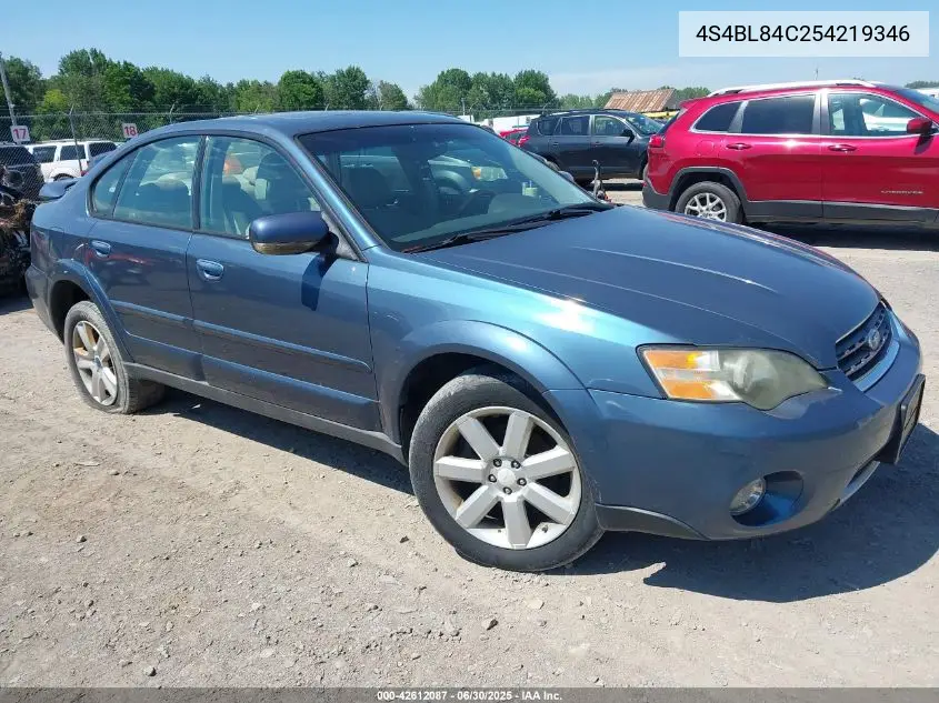 2005 Subaru Outback 3.0R VIN: 4S4BL84C254219346 Lot: 42612087