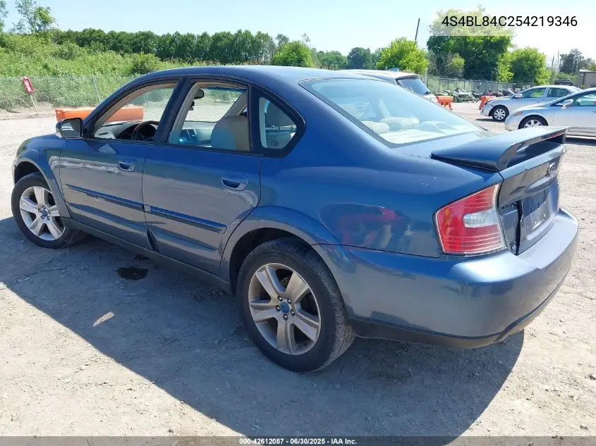 2005 Subaru Outback 3.0R VIN: 4S4BL84C254219346 Lot: 42612087