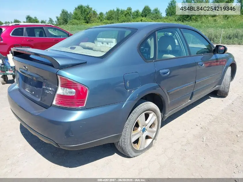 2005 Subaru Outback 3.0R VIN: 4S4BL84C254219346 Lot: 42612087