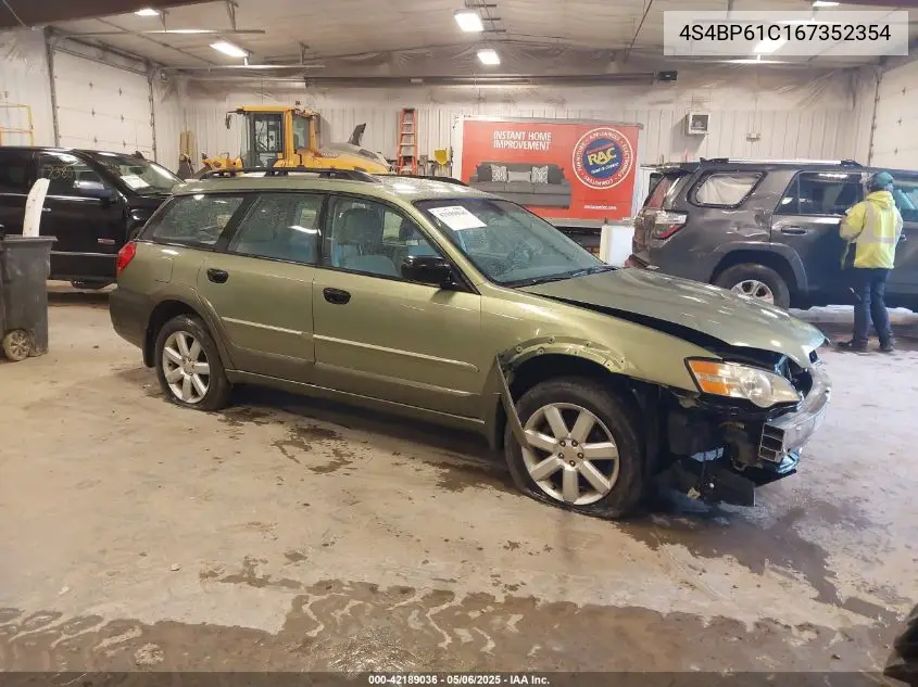 2006 Subaru Outback 2.5I VIN: 4S4BP61C167352354 Lot: 42189036