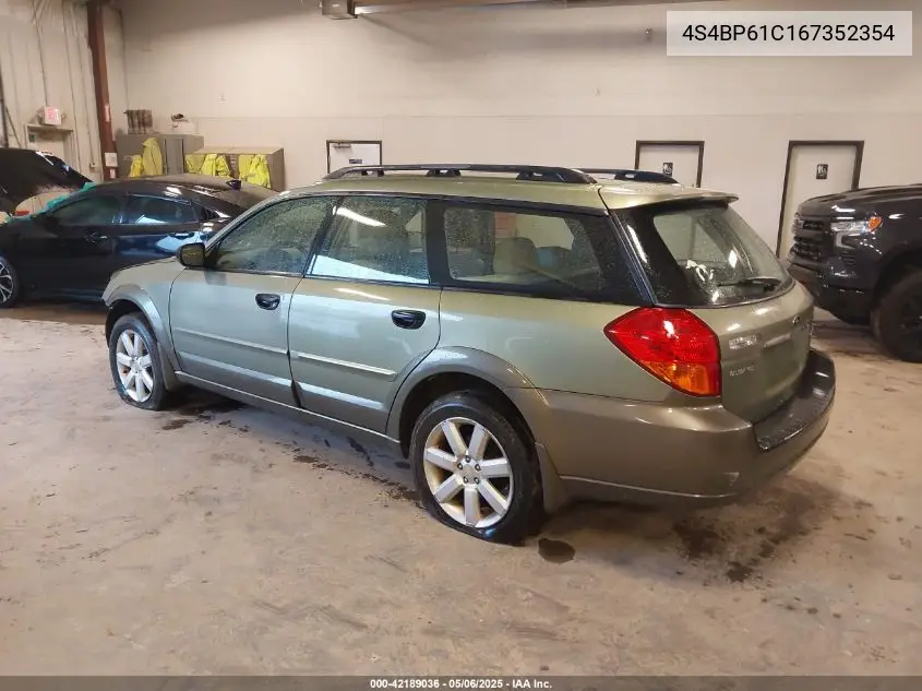 2006 Subaru Outback 2.5I VIN: 4S4BP61C167352354 Lot: 42189036