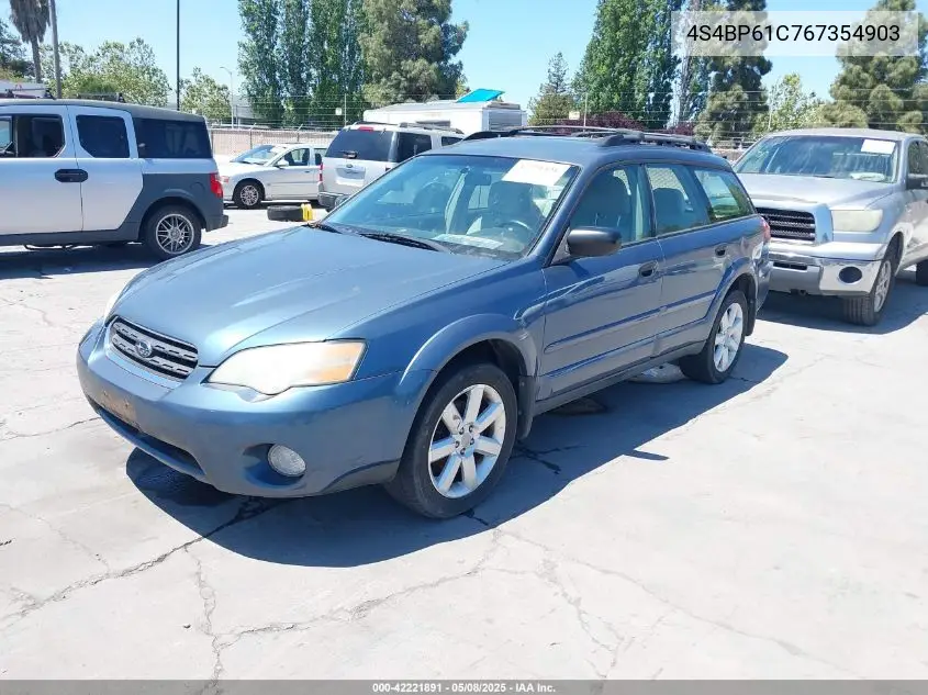 2006 Subaru Outback 2.5I VIN: 4S4BP61C767354903 Lot: 42221891