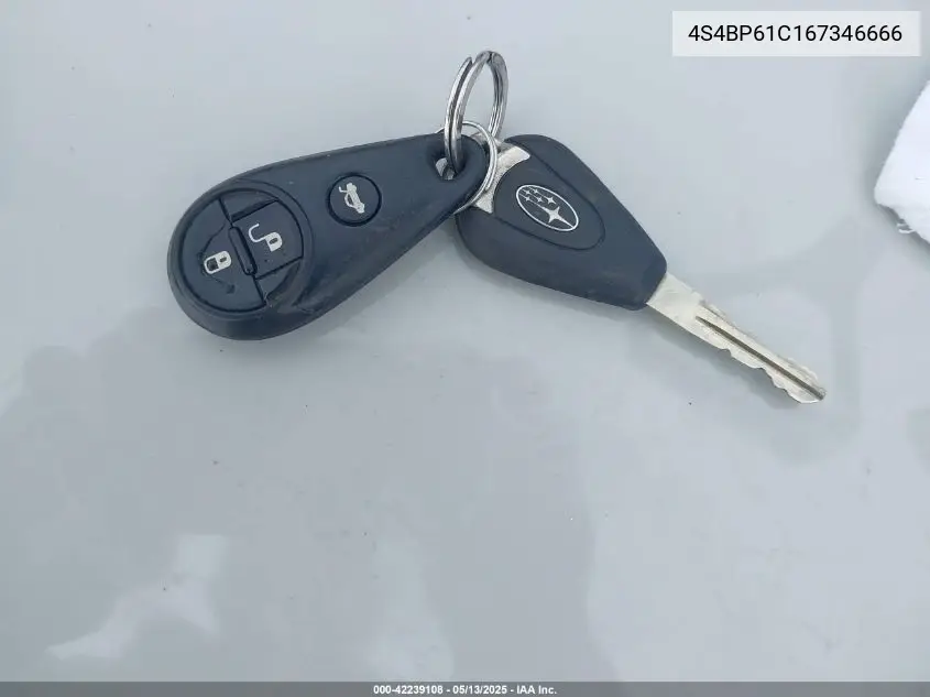 2006 Subaru Outback 2.5I VIN: 4S4BP61C167346666 Lot: 42239108