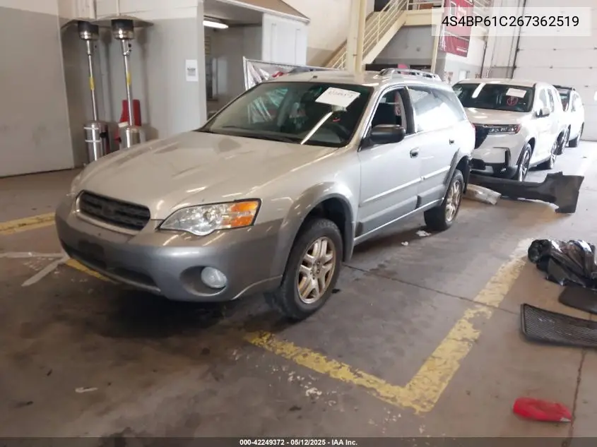 2006 Subaru Outback 2.5I VIN: 4S4BP61C267362519 Lot: 42249372