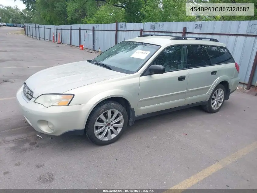 2006 Subaru Outback 2.5I VIN: 4S4BP61C867328682 Lot: 42251323