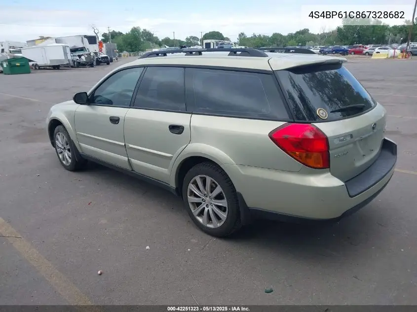 2006 Subaru Outback 2.5I VIN: 4S4BP61C867328682 Lot: 42251323