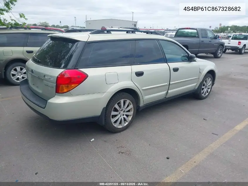 2006 Subaru Outback 2.5I VIN: 4S4BP61C867328682 Lot: 42251323