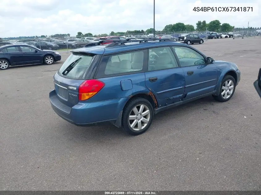 2006 Subaru Outback 2.5I VIN: 4S4BP61CX67341871 Lot: 42723869