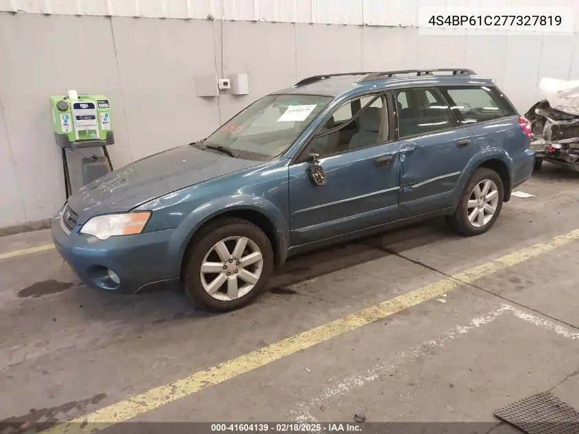 2007 Subaru Outback 2.5I VIN: 4S4BP61C277327819 Lot: 41604139