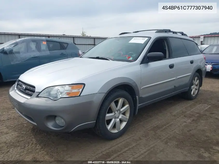 2007 Subaru Outback 2.5I VIN: 4S4BP61C777307940 Lot: 42227716