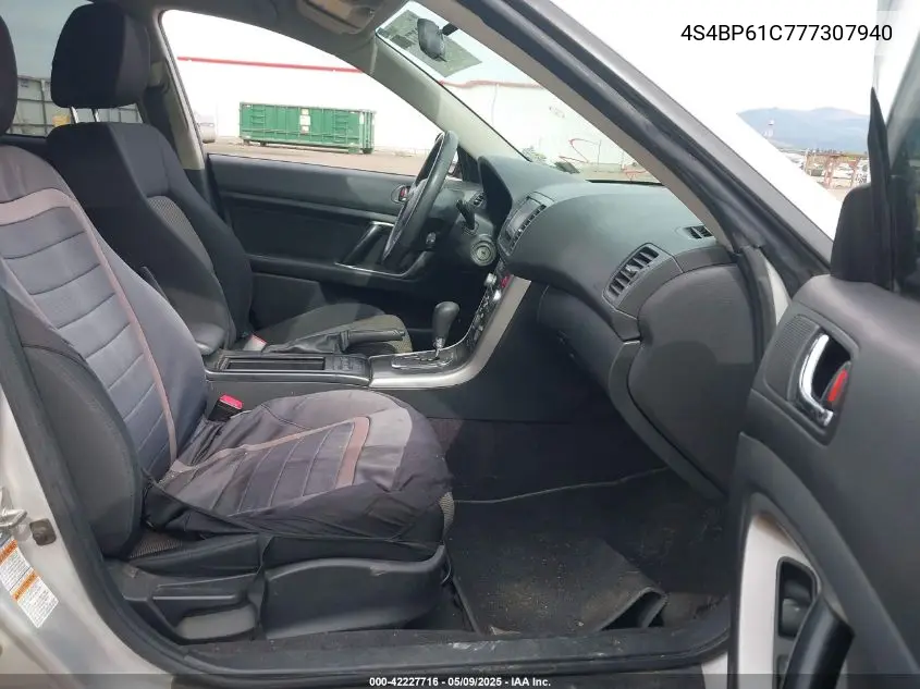 2007 Subaru Outback 2.5I VIN: 4S4BP61C777307940 Lot: 42227716