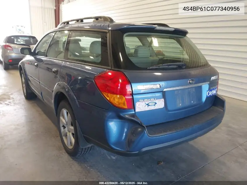 2007 Subaru Outback 2.5I VIN: 4S4BP61C077340956 Lot: 42250420