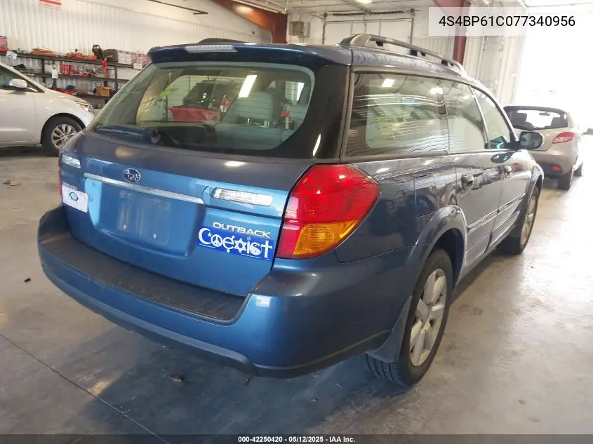 2007 Subaru Outback 2.5I VIN: 4S4BP61C077340956 Lot: 42250420