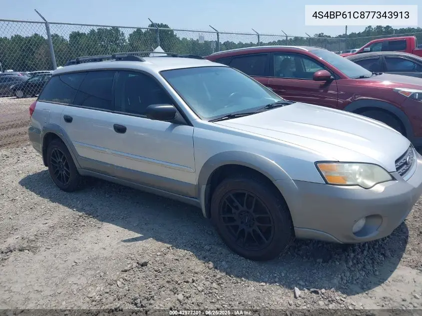 2007 Subaru Outback 2.5I/2.5I Basic/2.5I L.l. Bean Edition VIN: 4S4BP61C877343913 Lot: 42577301