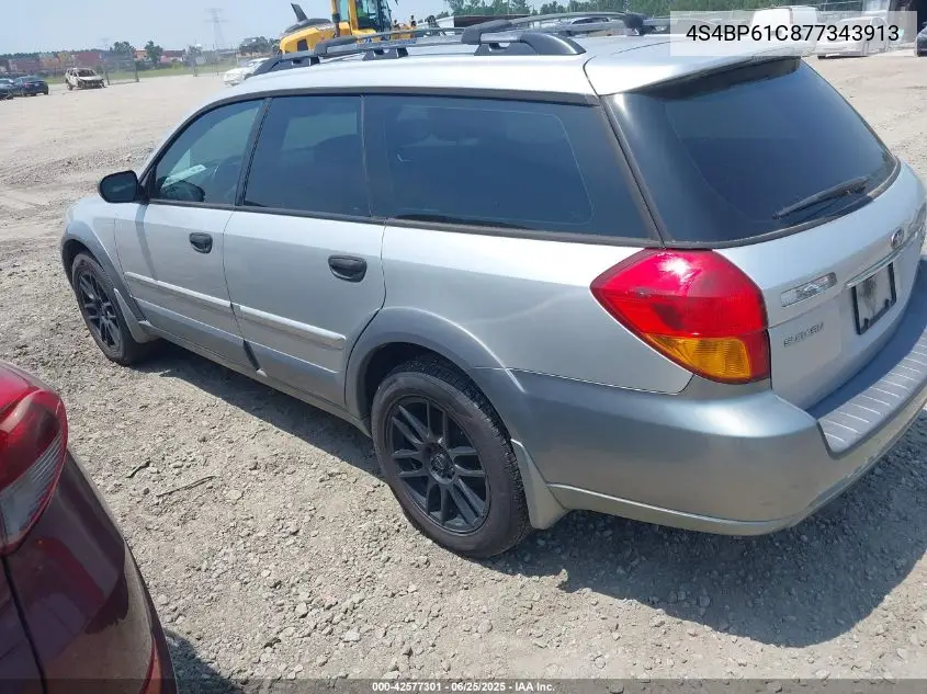 2007 Subaru Outback 2.5I/2.5I Basic/2.5I L.l. Bean Edition VIN: 4S4BP61C877343913 Lot: 42577301