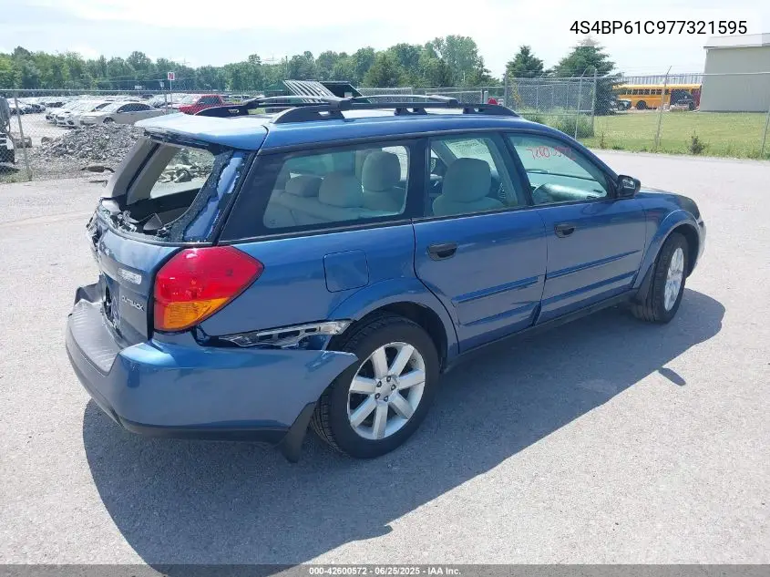 2007 Subaru Outback 2.5I VIN: 4S4BP61C977321595 Lot: 42600572