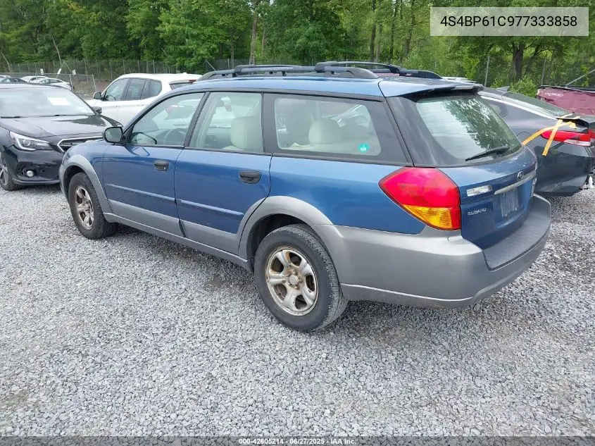 2007 Subaru Outback 2.5I Basic VIN: 4S4BP61C977333858 Lot: 42605214