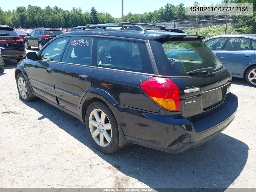 2007 Subaru Outback 2.5I/2.5I Basic/2.5I L.l. Bean Edition VIN: 4S4BP61C077342156 Lot: 42607526