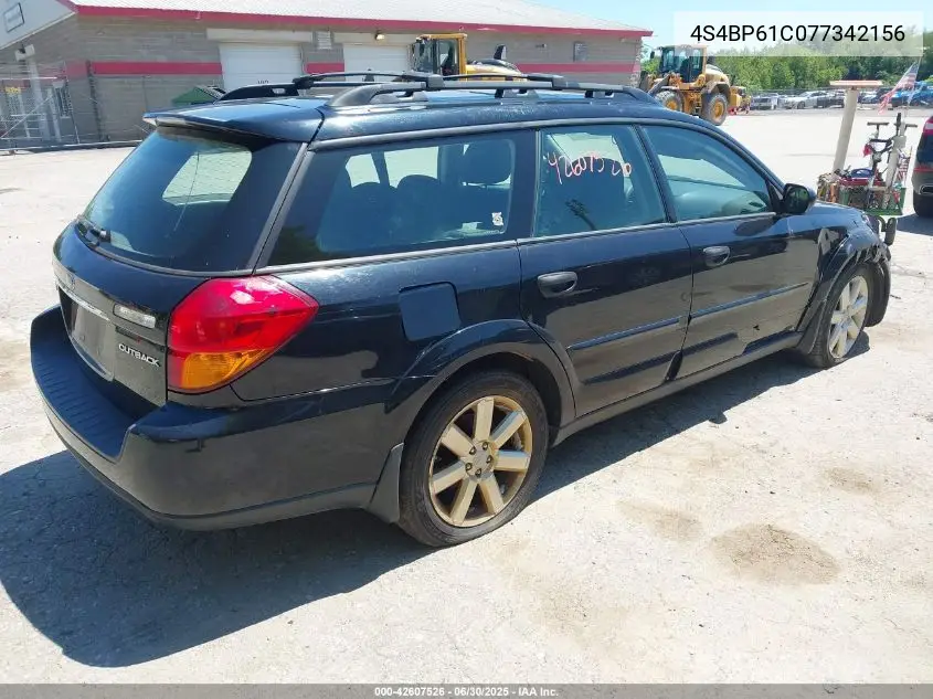 2007 Subaru Outback 2.5I/2.5I Basic/2.5I L.l. Bean Edition VIN: 4S4BP61C077342156 Lot: 42607526