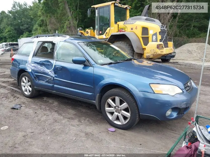 2007 Subaru Outback 2.5I Limited VIN: 4S4BP62C277315734 Lot: 42719442