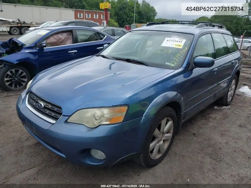 2007 Subaru Outback 2.5I Limited VIN: 4S4BP62C277315734 Lot: 42719442