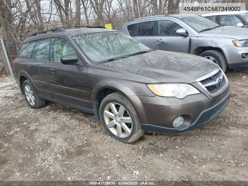 2008 Subaru Outback 2.5I/2.5I L.l. Bean Edition VIN: 4S4BP61C687349002 Lot: 41729539
