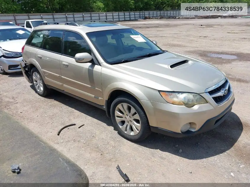 2008 Subaru Outback 2.5Xt Limited VIN: 4S4BP63C784338539 Lot: 42204293