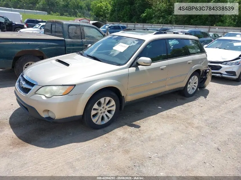 2008 Subaru Outback 2.5Xt Limited VIN: 4S4BP63C784338539 Lot: 42204293
