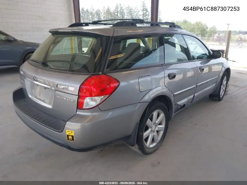 2008 Subaru Outback 2.5I/2.5I L.l. Bean Edition VIN: 4S4BP61C887307253 Lot: 42233533