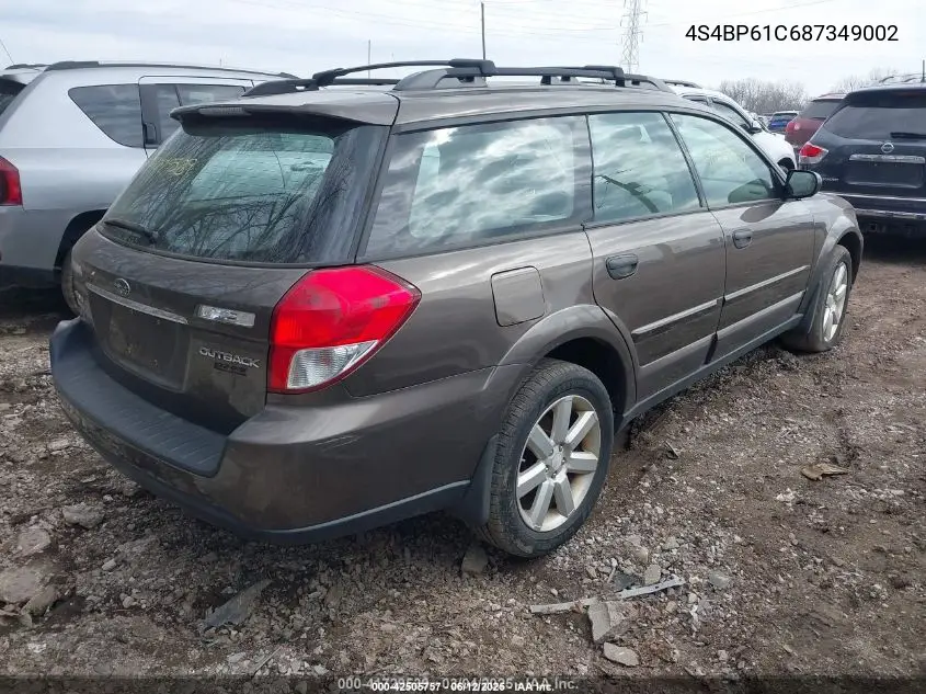 4s4bp61c687349002 4S4BP61C687349002 2008 Subaru Outback 2.5I/2.5I L.l. Bean Edition