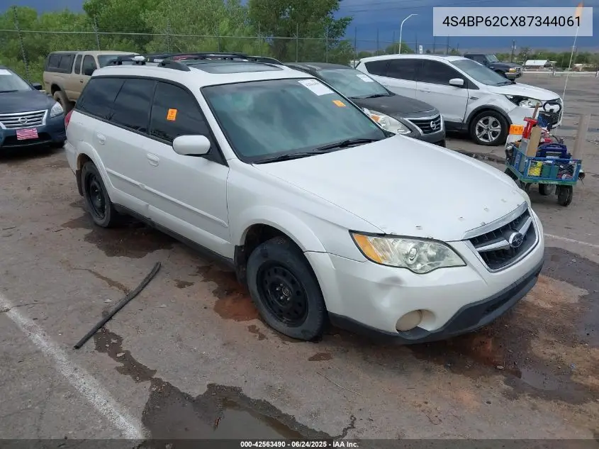 2008 Subaru Outback 2.5I Limited/2.5I Limited L.l. Bean Edition VIN: 4S4BP62CX87344061 Lot: 42563490