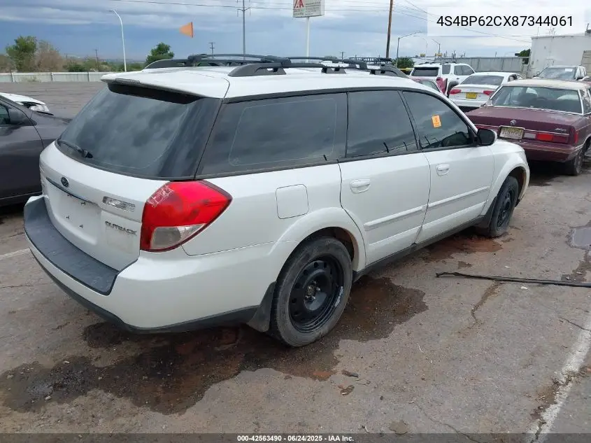 2008 Subaru Outback 2.5I Limited/2.5I Limited L.l. Bean Edition VIN: 4S4BP62CX87344061 Lot: 42563490