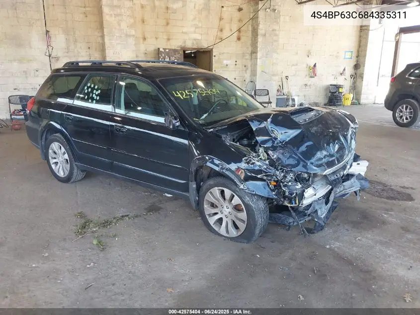 2008 Subaru Outback 2.5Xt Limited VIN: 4S4BP63C684335311 Lot: 42575404