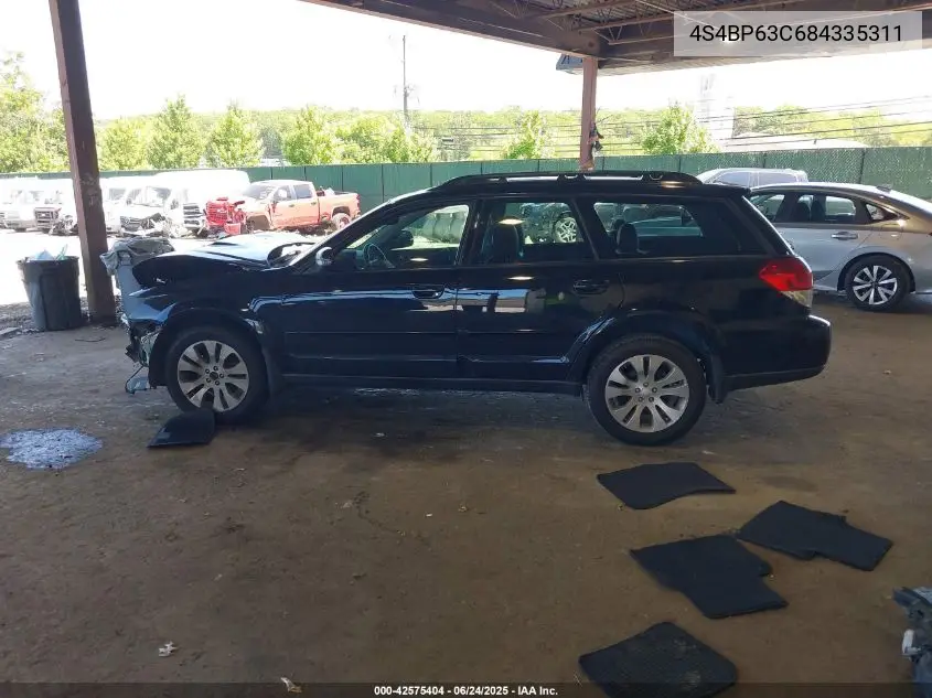 2008 Subaru Outback 2.5Xt Limited VIN: 4S4BP63C684335311 Lot: 42575404