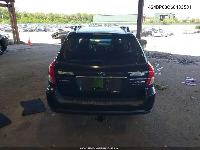 2008 Subaru Outback 2.5Xt Limited VIN: 4S4BP63C684335311 Lot: 42575404