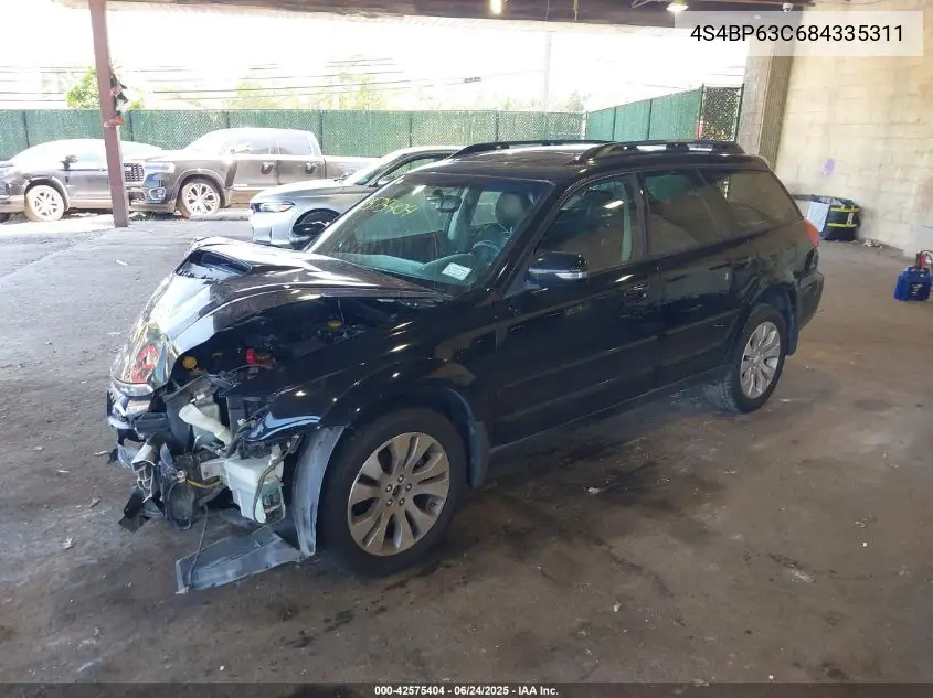 2008 Subaru Outback 2.5Xt Limited VIN: 4S4BP63C684335311 Lot: 42575404