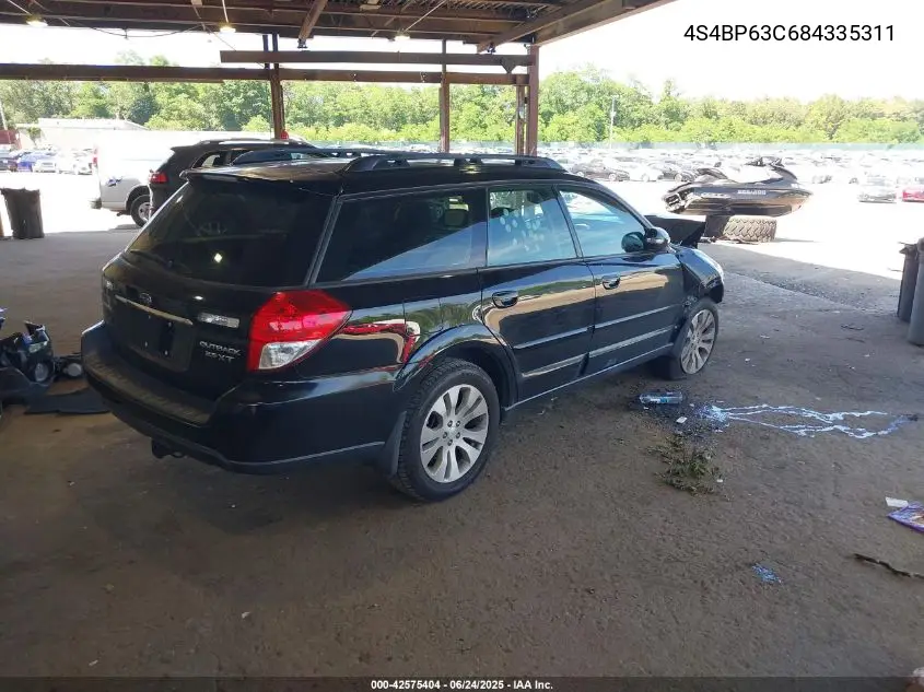 2008 Subaru Outback 2.5Xt Limited VIN: 4S4BP63C684335311 Lot: 42575404