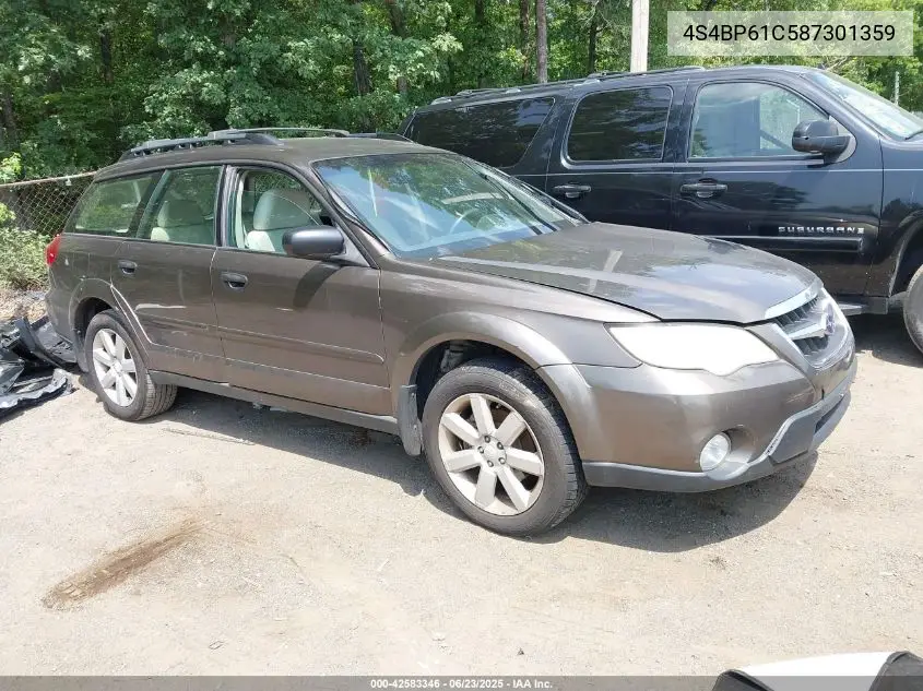 2008 Subaru Outback 2.5I/2.5I L.l. Bean Edition VIN: 4S4BP61C587301359 Lot: 42583346