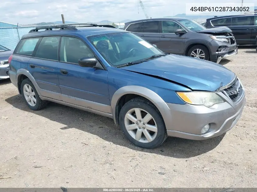 2008 Subaru Outback 2.5I/2.5I L.l. Bean Edition VIN: 4S4BP61C287343052 Lot: 42583382