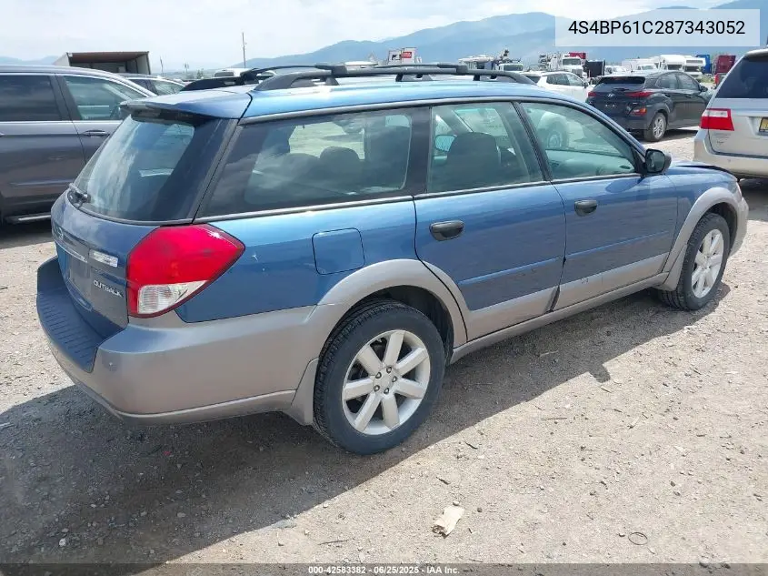 2008 Subaru Outback 2.5I/2.5I L.l. Bean Edition VIN: 4S4BP61C287343052 Lot: 42583382